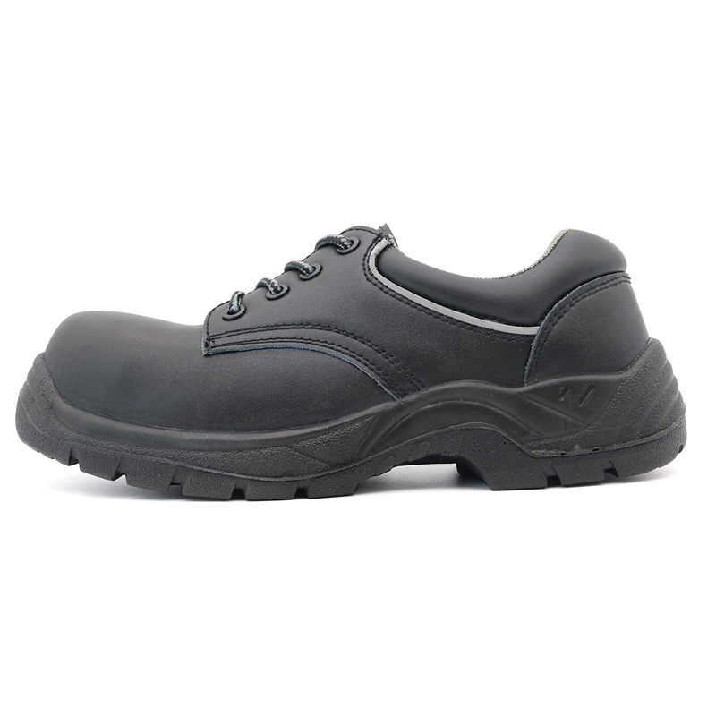 Fiberglass Toe Leather Work Shoes for Men Construction