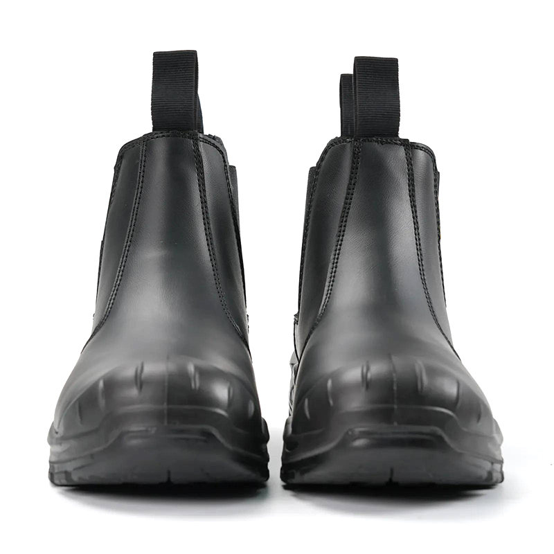 Steel Toe Puncture Proof Safety Shoes Leather without Laces
