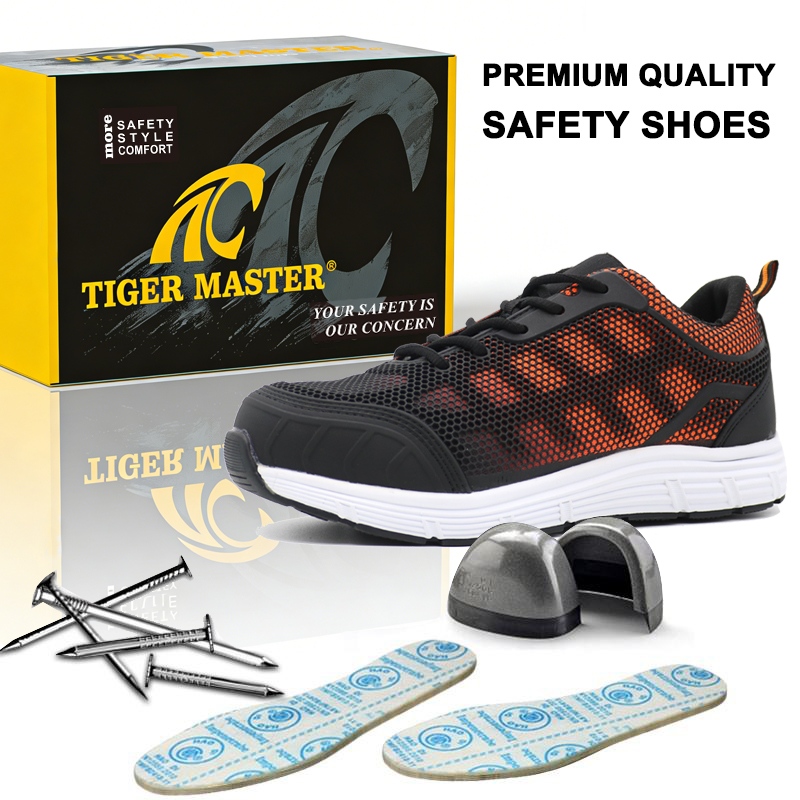 KPU Upper Breathable Sport Safety Shoes with Steel Toe