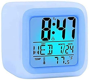 Best Price Custom Logo Printing 7 Colors Changing Night Light Children Desk Clock for Promotion Gift And Sales