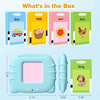 Pop Portable Custom Print Learn German Spanish Arabic French Bilingual Educational Talking Flash Card Kids Gift Toy With Record