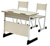 Factory Cheap Modern School Furniture MDF Board Detachable Double Student Desk and Chair