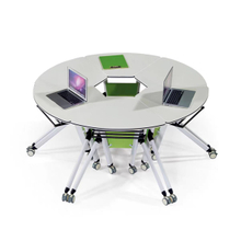 Wholesale Movable Training Room Wood Desk University School Double Student Study Table and Chair Set
