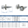 1 pulg, 1-1/2in, 2-1/2 pulgadas de tornillo de cabezal wahser bimetal tornillo de techo solar tek 5 tornillo de auto-tornillo de autoinforme con EPDM 