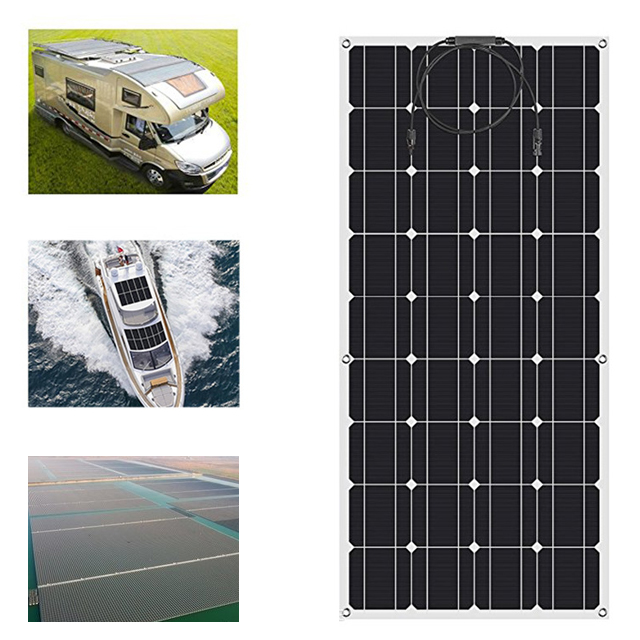 Panel semisolar flexible de 120w18V de 120W18V Módulo laminado de panel solar fotovoltaico al aire libre al aire libre