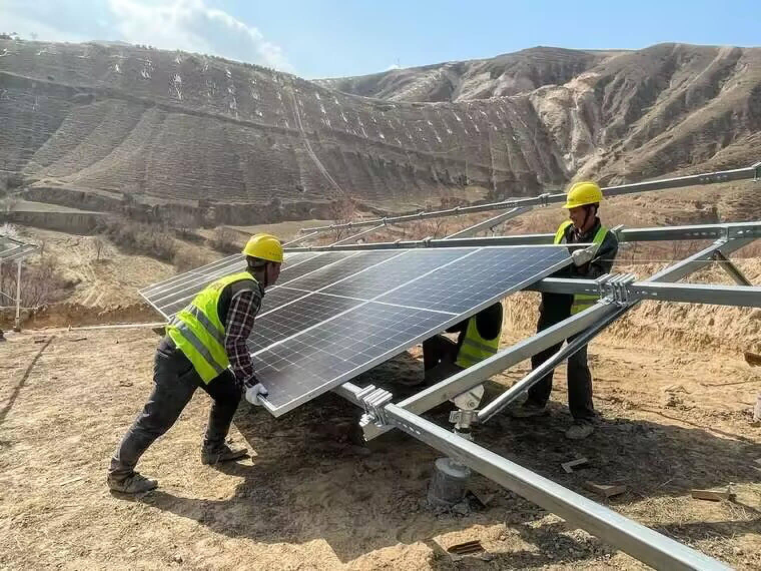 &Aacute;rea del desierto Solar PV Instalaci&oacute;n-2
