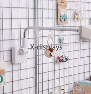Magnetic Banner holder with White Base and Two Clear Hangers R8-1