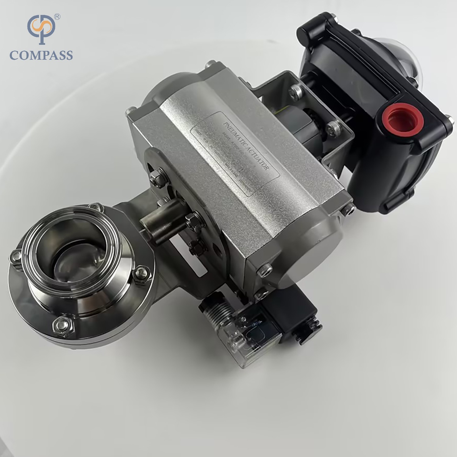 КЛАПАН-БАБОЧКА ПИЩЕВОГО КЛАПАНА DIN SS304 ПНЕВМАТИЧЕСКАЯ СВАРКА