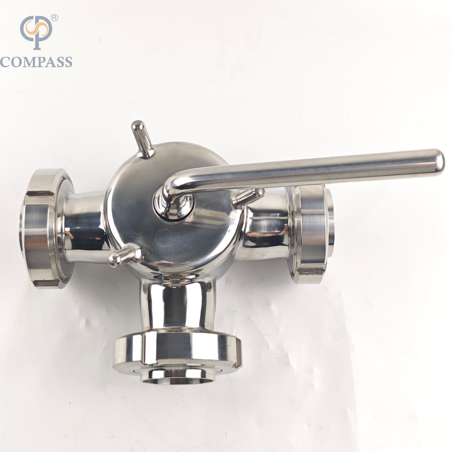 Санитарная нержавеющая сталь SS304 DN50 Union T-Port Thry Three Ways Bluck Calves