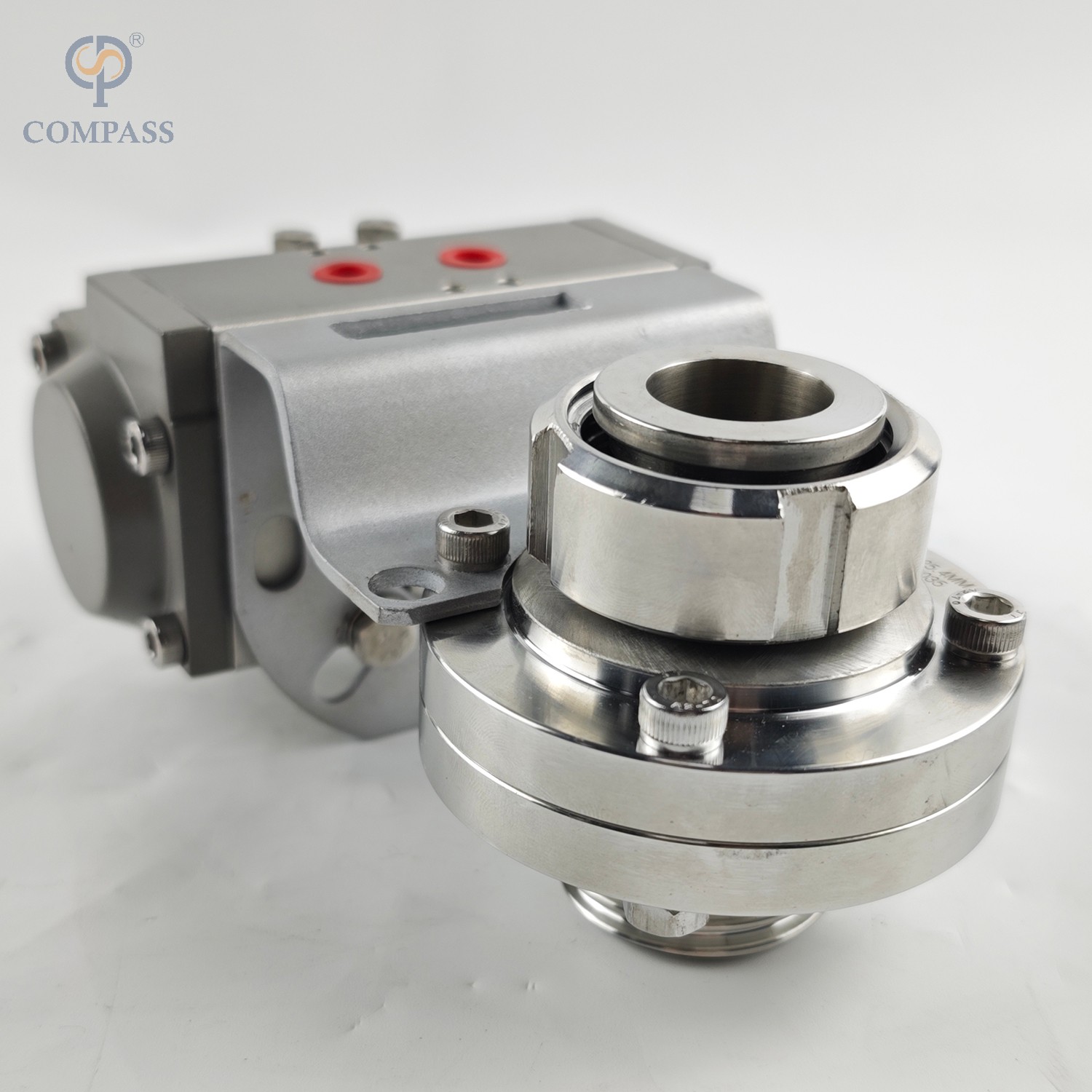 КЛАПАН-БАБОЧКА С ПНЕВМАТИЧЕСКИМ ПРИВОДОМ SS316L ПИЩЕВОЙ SMS МУЖЧИНА/ЖЕНЩИНА С ПНЕВМАТИЧЕСКИМ ПРИВОДОМ