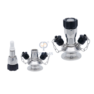 SS316L DN10 TC25.2MM Микробиологический зажимной клапан для отбора проб с силиконовой прокладкой