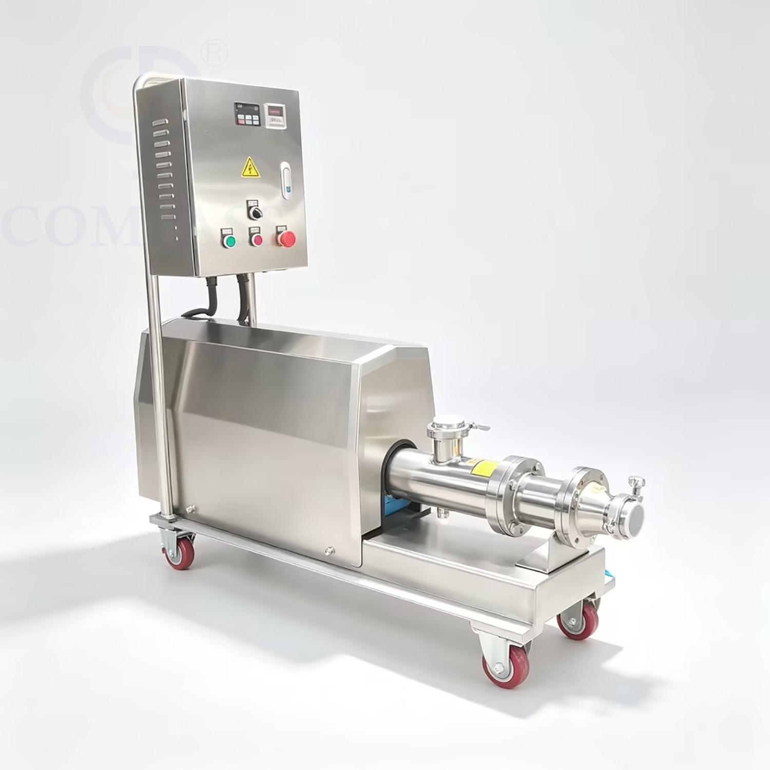 1.5KW-2HP SS316L Санитарный электрический одновинтовой насос OEM для пищевых продуктов с крышкой двигателя из нержавеющей стали, тележкой и статором из EPDM
