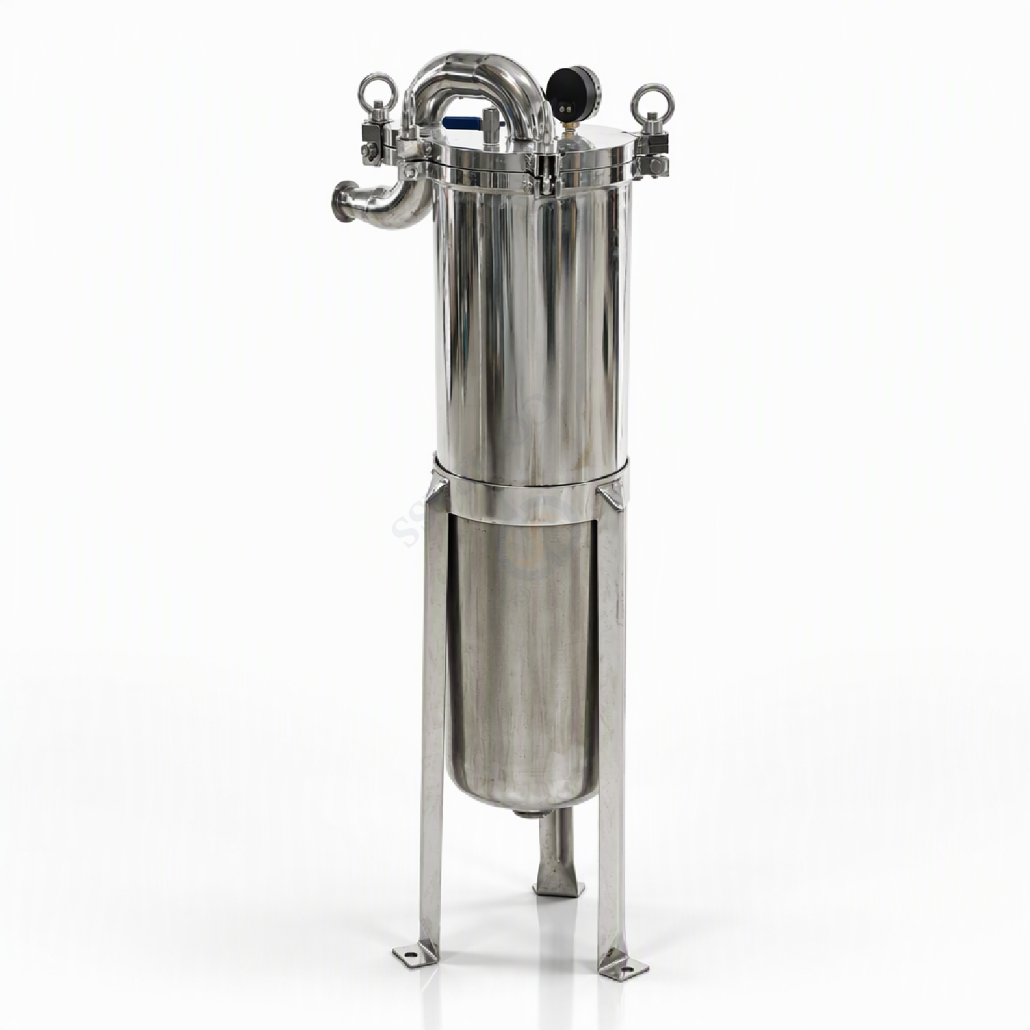 200um 4000L TC50.5MM SS304 Зеркально отполированные верхние рукавные фильтры входа для остатков хмеля