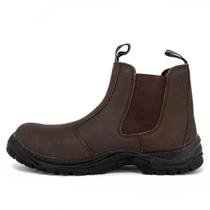 Zapatos de seguridad de piel marrón de calidad 3104