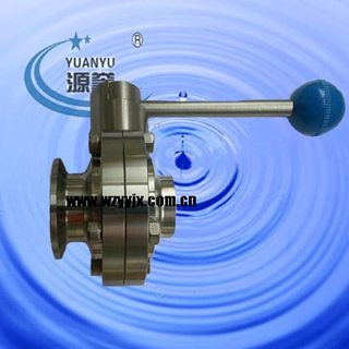 Sanitary clamp/weld butterfly valve
