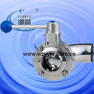 Sanitary Butterfly Valve With Elbow Connection