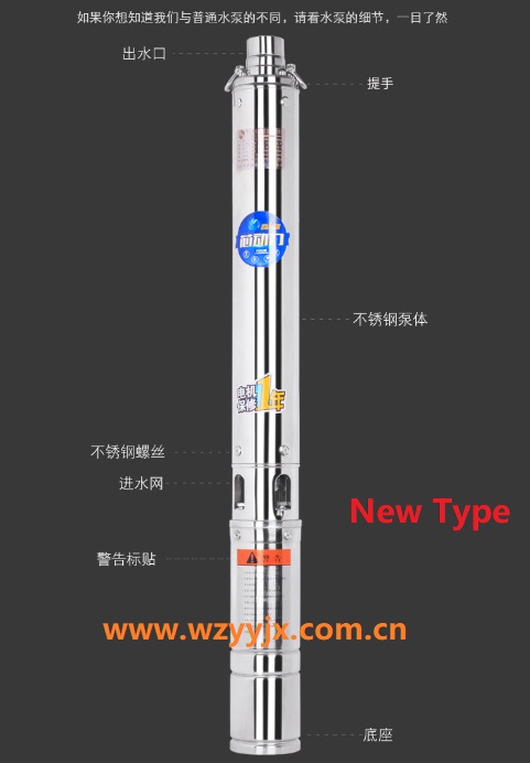Stainless Steel Deep Well Submersible Pump