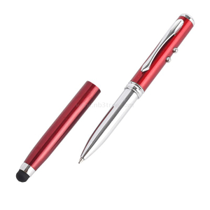5 in 1 1LED+red Laser Promotional Laser Pointer Flashlight Pen with Touch Screen And Clip