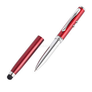 5 in 1 1LED+red Laser Promotional Laser Pointer Flashlight Pen with Touch Screen And Clip