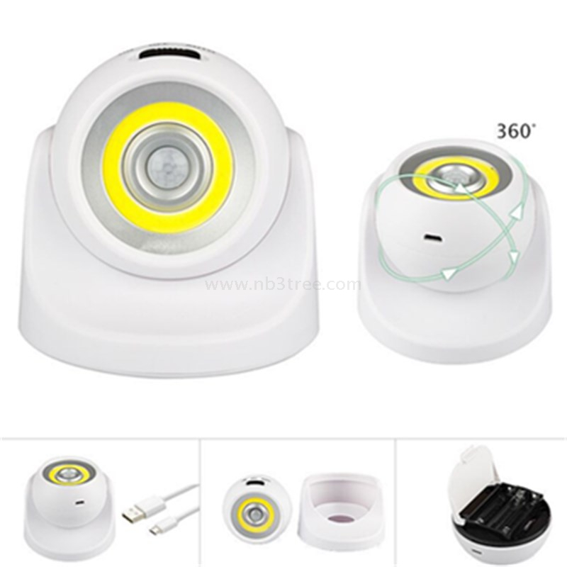 3W USB Rechargeable Motion Sensor Light