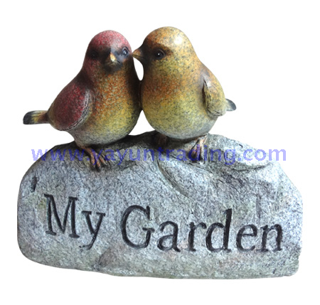 hand painted seasonal home decoration resin bird