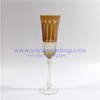 45oz Amber Color Long-stem Glass Champagne Flute for Decoration