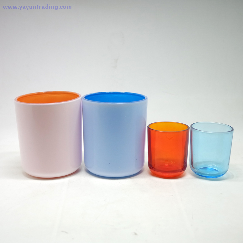  8oz 13oz colorful votive glass candle jar for wedding and decoration