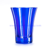 horn shape and vertical stripe colorful drinking glass tumbler