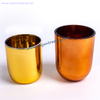 Wholesale Electroplated Glass Candle Jar with Different Color Lid for Wedding And Decoration