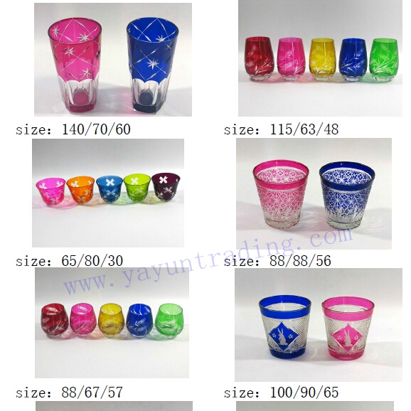 Yayun handmade glass tumbler and wine glass