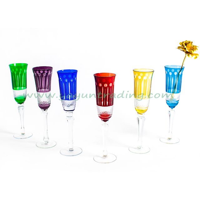 five color champagne flute