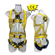Yellow Polyester Webbing Anti-falling Protection Safety Belt Full Body Harness CE EN361