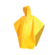 Waterproof yellow hooded poncho raincoat for men