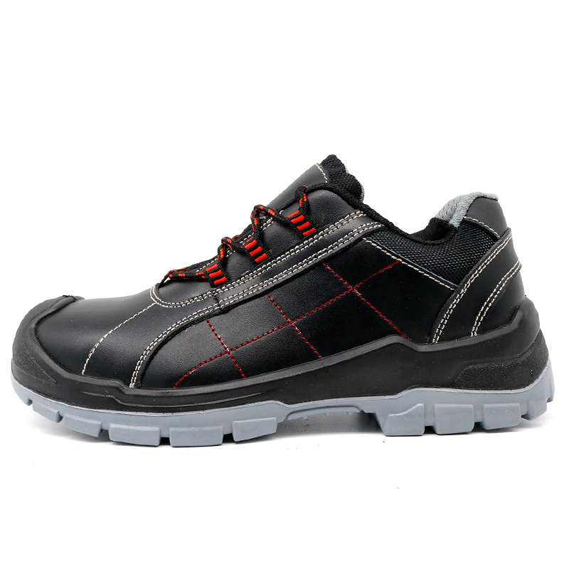 2025 New Black Leather Safety Anti-smashing Shoes