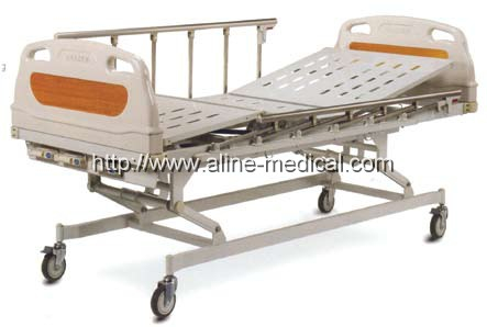 Three crank manual hospital bed