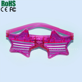 led colorful flashing Star shutter eyeglasses