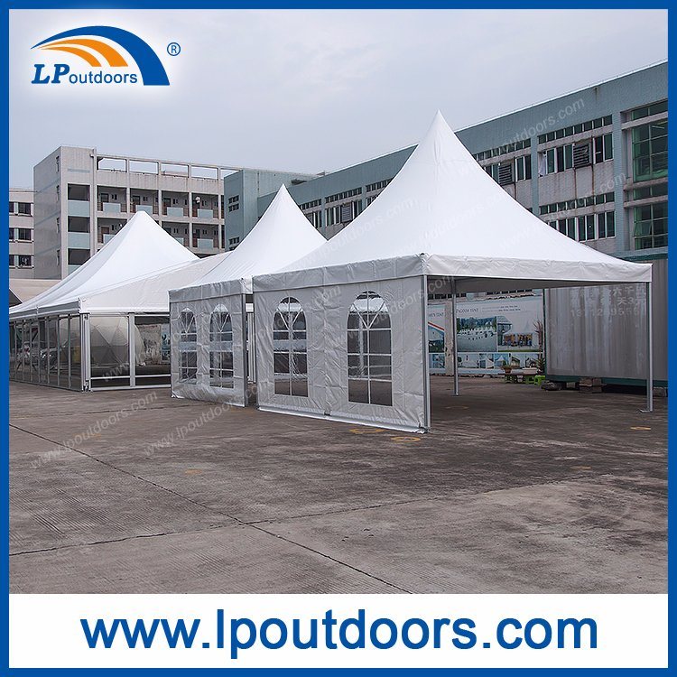 Carpa Gazebo de PVC blanco de aluminio para exteriores de 5x5m 