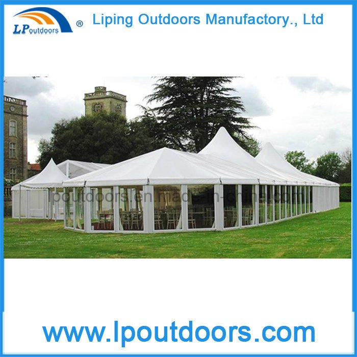 Большая комбинированная палатка со смешанной структурой 