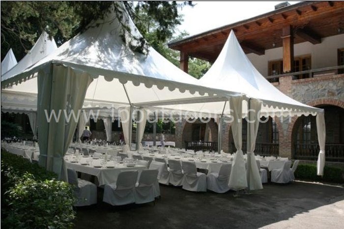 Роскошный шатер для мероприятий в стиле пагоды, небольшой открытый свадебный шатер с высоким пиком