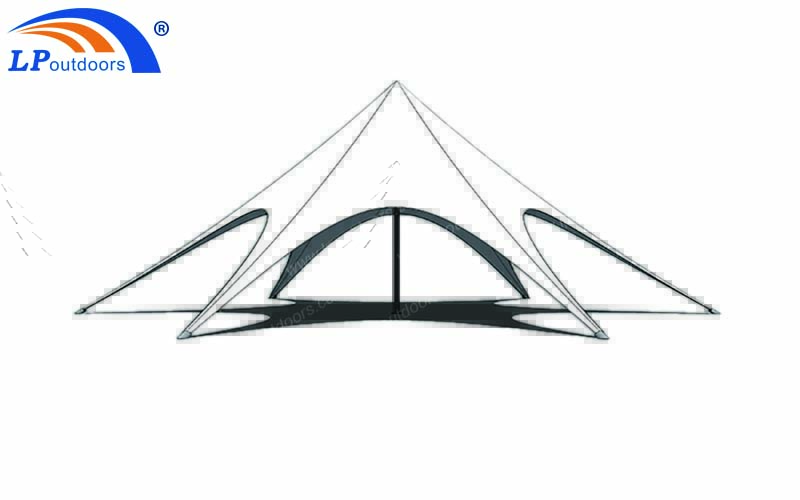 12-метровая одноместная палатка со звездой