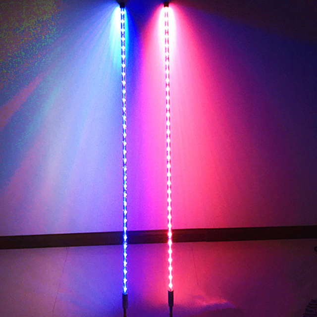 5ft ATV off road Multi color LED lighted whips flagpole