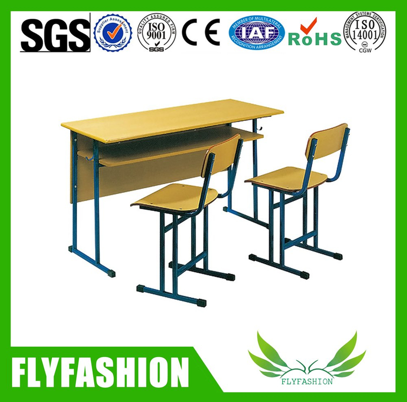 Silla y escritorio dobles de madera (SF-22D) del estudiante de los muebles de la sala de clase
