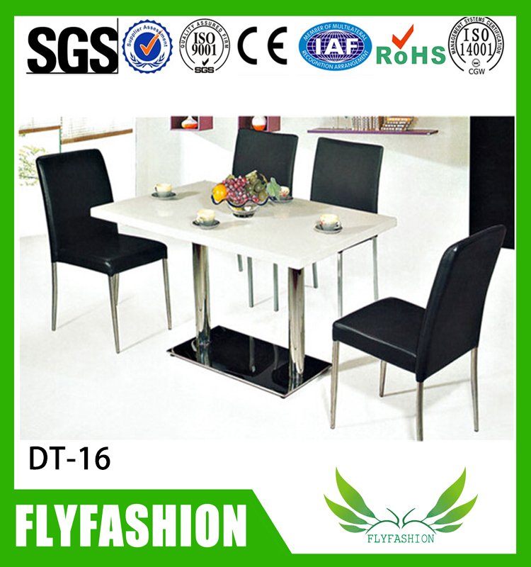 Cheap home canteen furniture square dining tables and chair (DT-17)