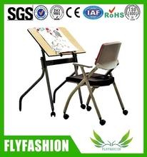 présidence bon marché de formation de table de retrait avec les roues (SF-34F)