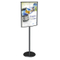 New-- Double Sided Elliptical Poster Frame With Round Base 22x28 MF22BK-C1