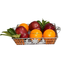 Bamboo and Metal Basket (BKB0202)