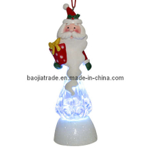 Clay Dough Santa Ornament W/LED Light (BKC0126)