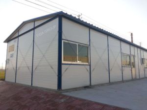 Vertiente pre dirigida de la estructura del marco de acero del almac&eacute;n/de la f&aacute;brica