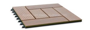 F&aacute;ciles al aire libre instalan WPC DIY que enclavija los azulejos de madera del PE