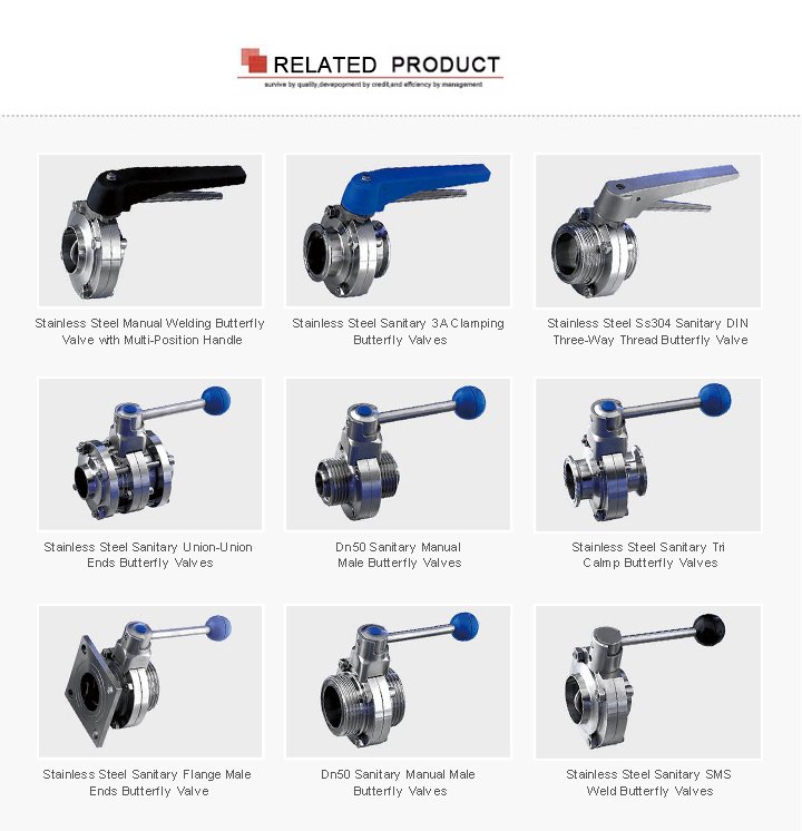 Санитарный клапан-бабочка Triclamp Ss304 Tc из нержавеющей стали
